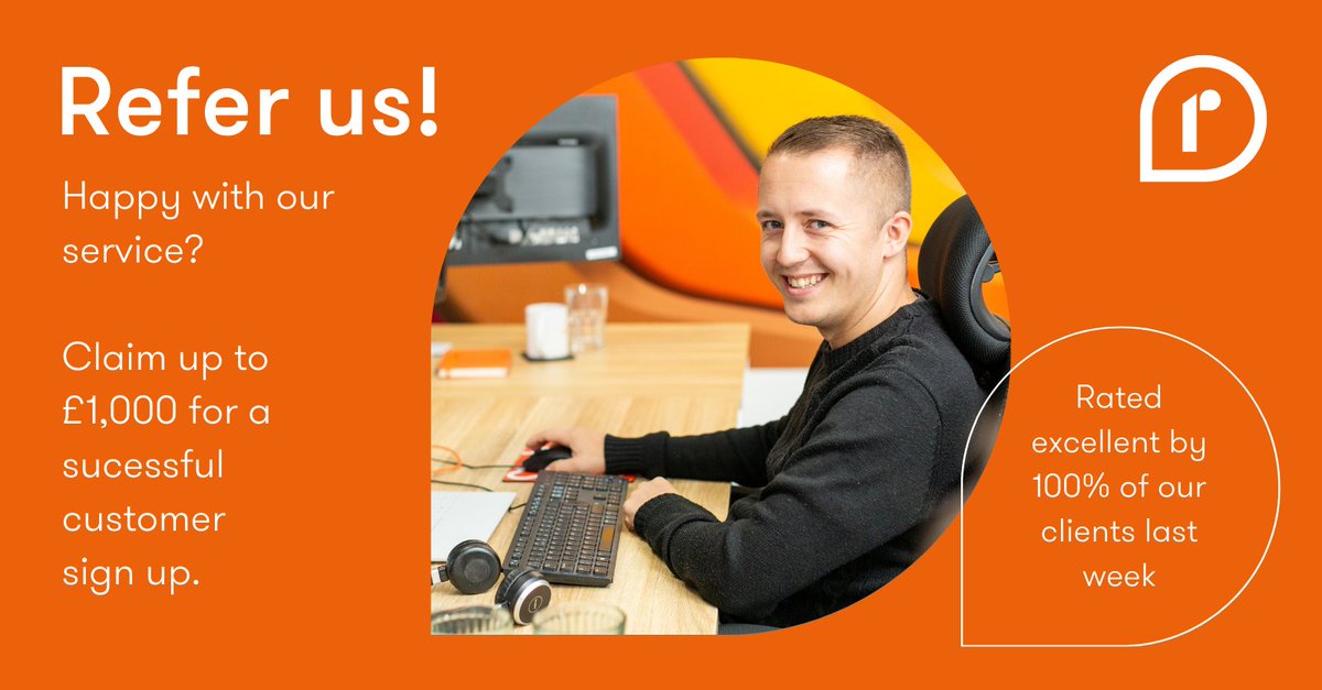 resolveits's tweet photo. Last week, 100% of our customer feedback was rated โExcellentโ.
If youโve moved to a new company and they need IT support, recommend us and you could get up to ยฃ1,000.
Hereโs everything you need to know: https://t.co/sY2tJmuU9P
#CustomerFeedback #ReferralScheme #ITSupport https://t.co/me0pPI2pu6
