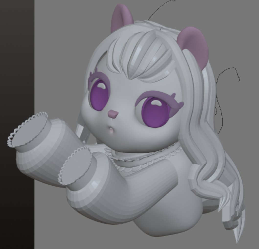 toyboxhouse's tweet photo. Wip デフォルメに方針転換 髪がホイップクリームみたいで美味しそう https://t.co/7LmeUakas1