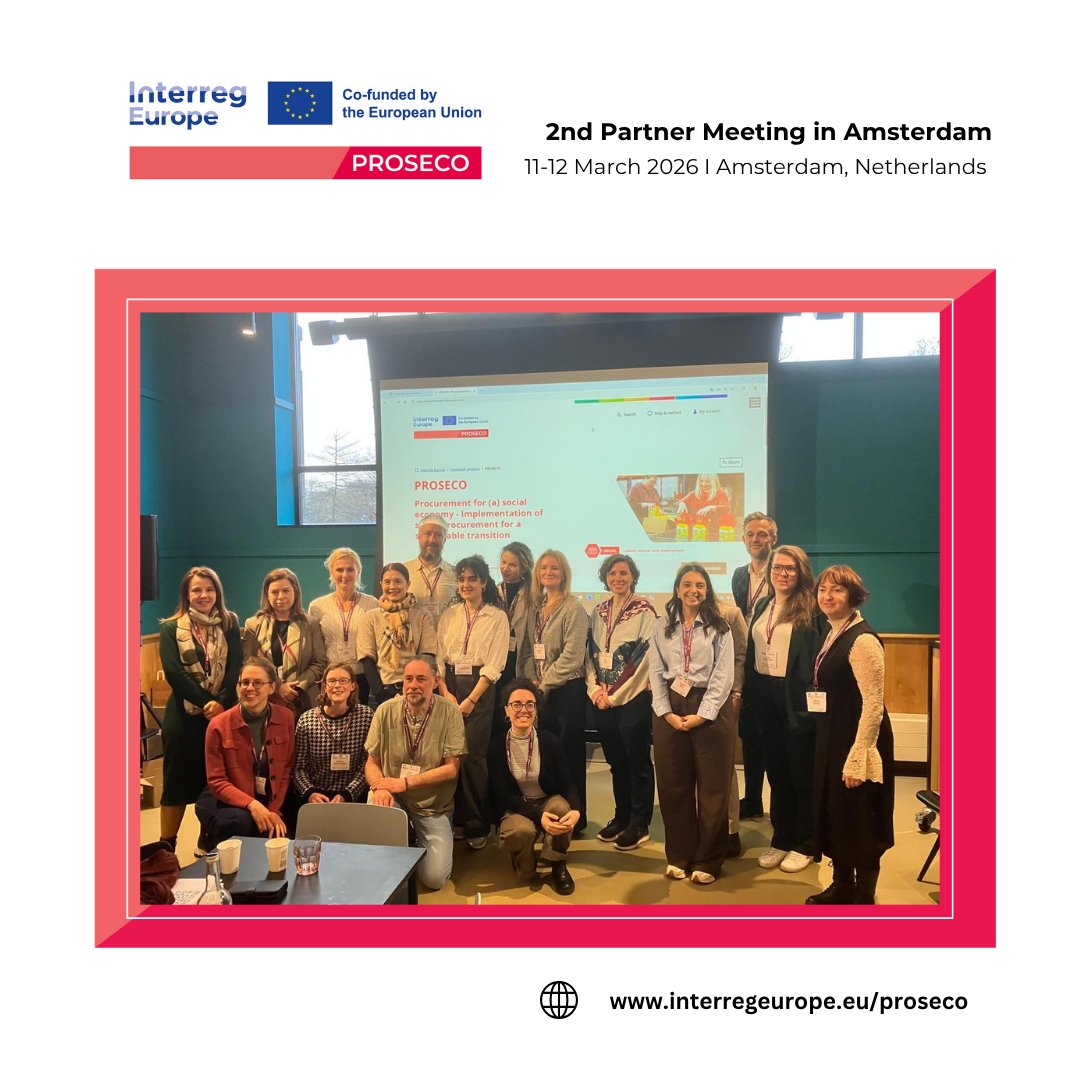 PROSECO_eu's tweet photo. On 11–12 March, we met in Amsterdam alongside the Euclid Impact Summit to exchange ideas on social procurement and collaboration.

From insightful sessions to inspiring study visits we explored how social enterprises drive real impact. @interregeurope

Read more in comments 💬 https://t.co/EwztmlKr8D