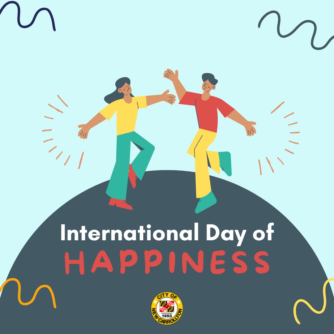 NewCarrolltonMD's tweet image. Happy International Day of Happiness! Embrace the warmth of laughter, share a smile, and cherish the little moments that bring us happiness. Remember: happiness is contagious! #InternationalDayOfHappiness #SpreadJoy