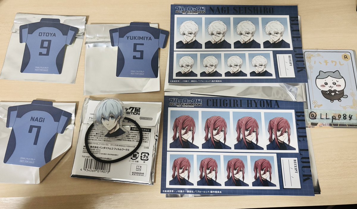 LLp084's tweet photo. 【交換】ブルーロック エゴ展 入場特典 フェイスヘアゴム 証明写真

【譲】入場特典 雪宮 乙夜 凪
ヘアゴム 氷織
証明写真 凪 千切

【求】各種カイザー>潔>>蜂楽（友人分）、定価＋送料

郵送希望
検索からもお気軽にお声がけください。 https://t.co/vmTi2A7qlR