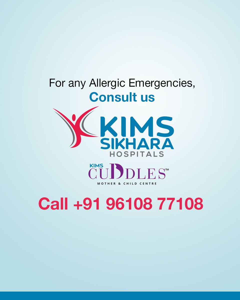 KimsSikhara's tweet image. Allergic symptoms can include sneezing, itching, rashes, watery eyes, and breathing issues. If not diagnosed and treated quickly, allergies can be fatal. 

📞076996 99499

#KIMSSikhara #Allergies #EmergencyCare #AllergyCare #KIMSHyderabad