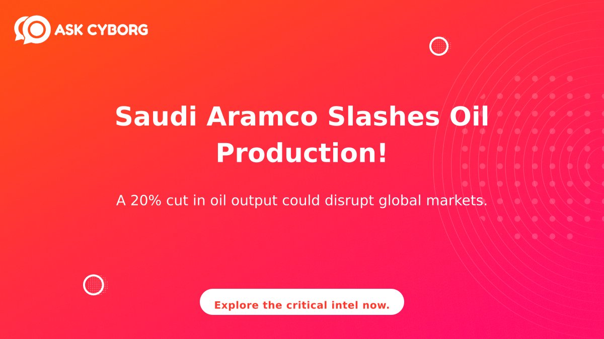 CrossWorkIPO's tweet photo. Saudi Aramco just slashed oil output by 20%! Think you can ignore the ripple effect on global markets? Think again. Get the full scoop. https://t.co/NdMvPAeORL #SaudiAramco #OilMarket #EnergyPrice… https://t.co/iz8HHrX05y