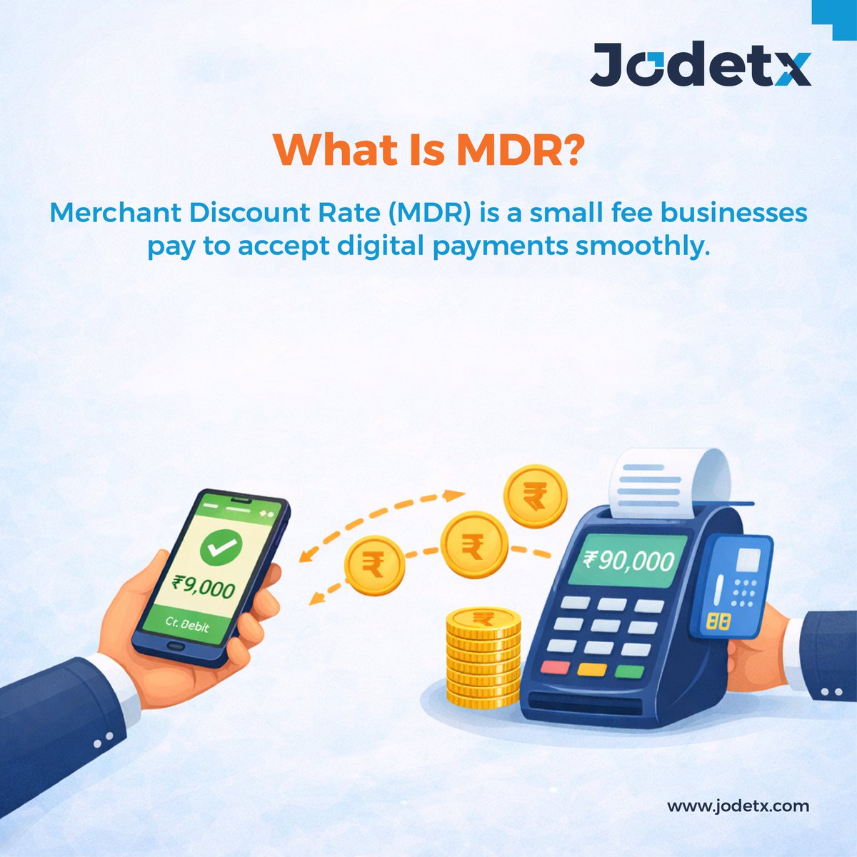 Jodetx_tech's tweet photo. Understanding MDR is key to smarter digital payments 💳
Small fees, big impact on your business growth.

#MDR #DigitalPayments #FintechIndia #BusinessGrowth #UPI #Payments #FinanceTips #CashlessIndia #MerchantTips #MDRExplained #DigitalIndia #Fintech #SmallBusiness https://t.co/0TFW2GE9zi