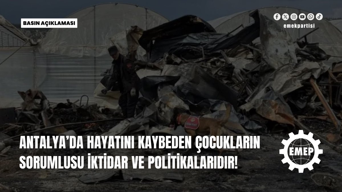 Antalya Kepez’de sera işçilerinin kaldığı konteynerde çıkan yangında bir annenin ve 5 çocuğunun yaşamını yitirmesi; bir bayram gününde memleketteki işçilere, emekçilere reva görülen düzeni bir kez daha gözler önüne sermiştir.

Bu olay, yalnızca bir yangın faciası değil;