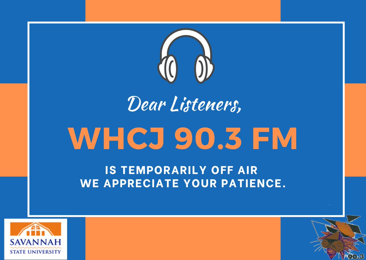 WHCJRadio's tweet photo. Thank you for your patience! https://t.co/xt4rrq2gnV