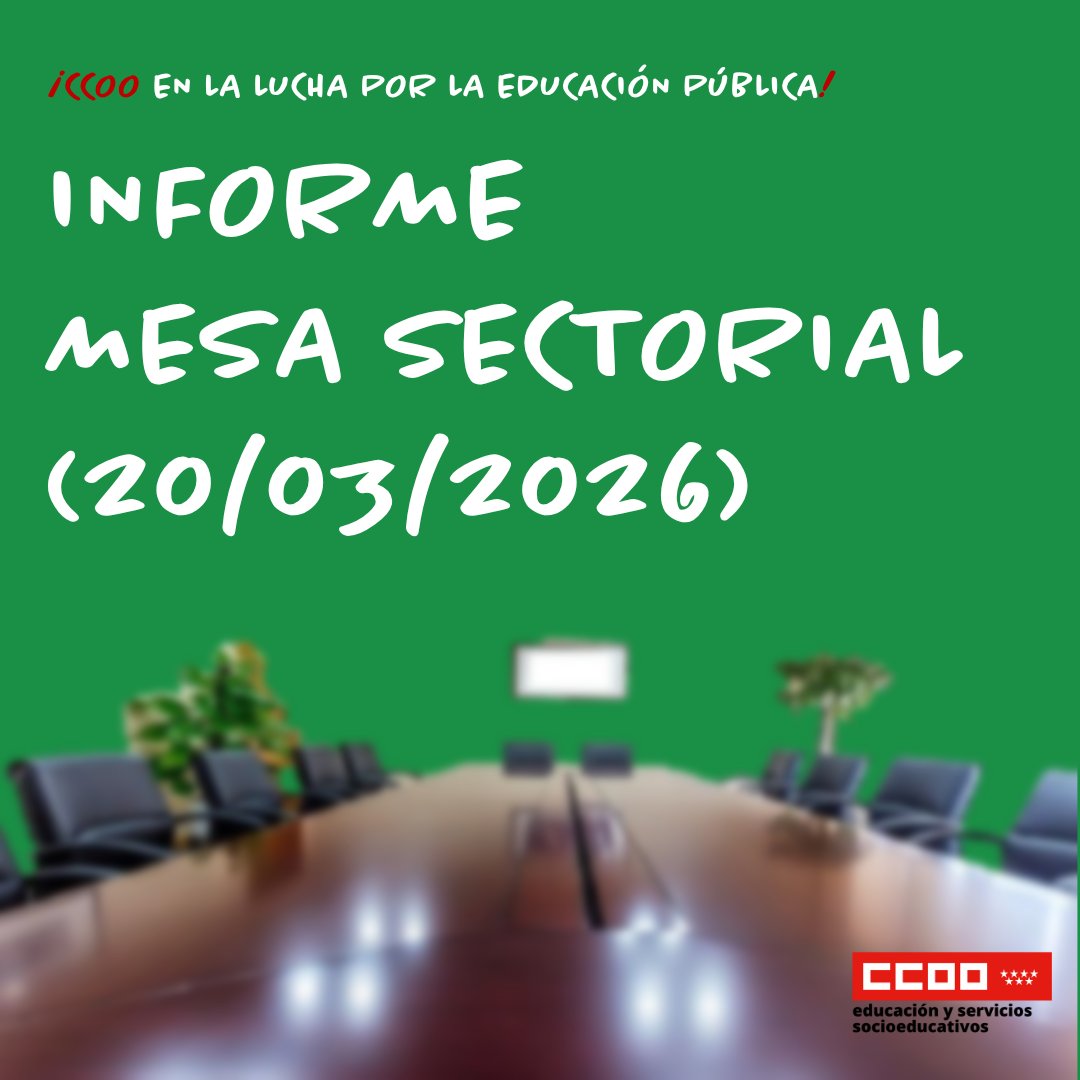 Educación CCOO Madrid tweet media