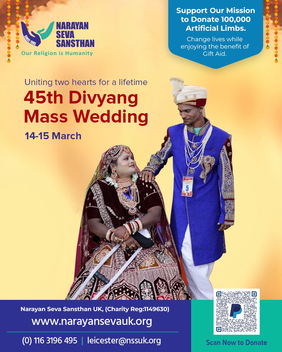 NarayanSevaUK's tweet image. Love was in the air at the NSS Mass Diyang wedding.

From Haldi smiles to scared vows, every moment radiated the pure joy of new beginnings.

Your donation can help them find their forever companionship.

#NarayanSewaSansthanUK #MassWedding2026 #WeddingHighlights