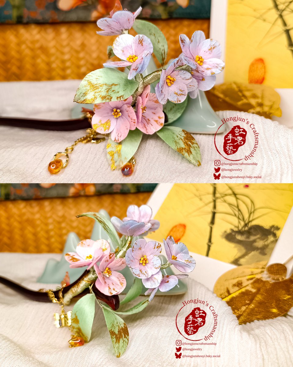ronghua forget-me-not hair ornament 🌸(⁠ ⁠ꈍ⁠ᴗ⁠ꈍ⁠)