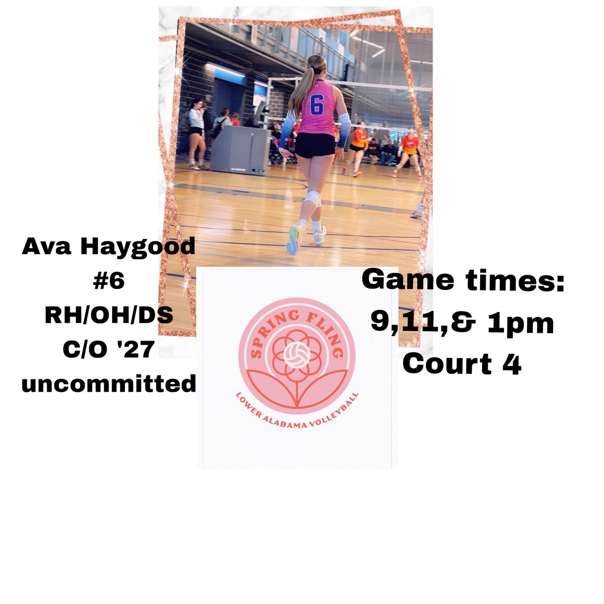 ava_haygood's tweet photo. Next Up: LAV Spring Fling
📍 Foley Event Center
 🗓️ March 21st-22nd @ChampionsSA16 @GoMocsVB  @aamuvb @BamaStateVB @BelmontVB @LipscombVBall @TSUTigersVB @GTVolleyball @UWGVolleyball @LeeUVolleyball @SamfordVB @UNAVolleyball @VandyVolleyball @MemphisVBall @UWAVolleyball https://t.co/Nkh00Yw5p5