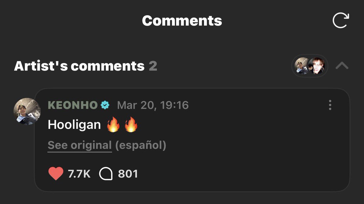 XOXOCORTIS's tweet image. KEONHO LIKES HOOLIGAN IN ARIRANG HELL YEAH OMG