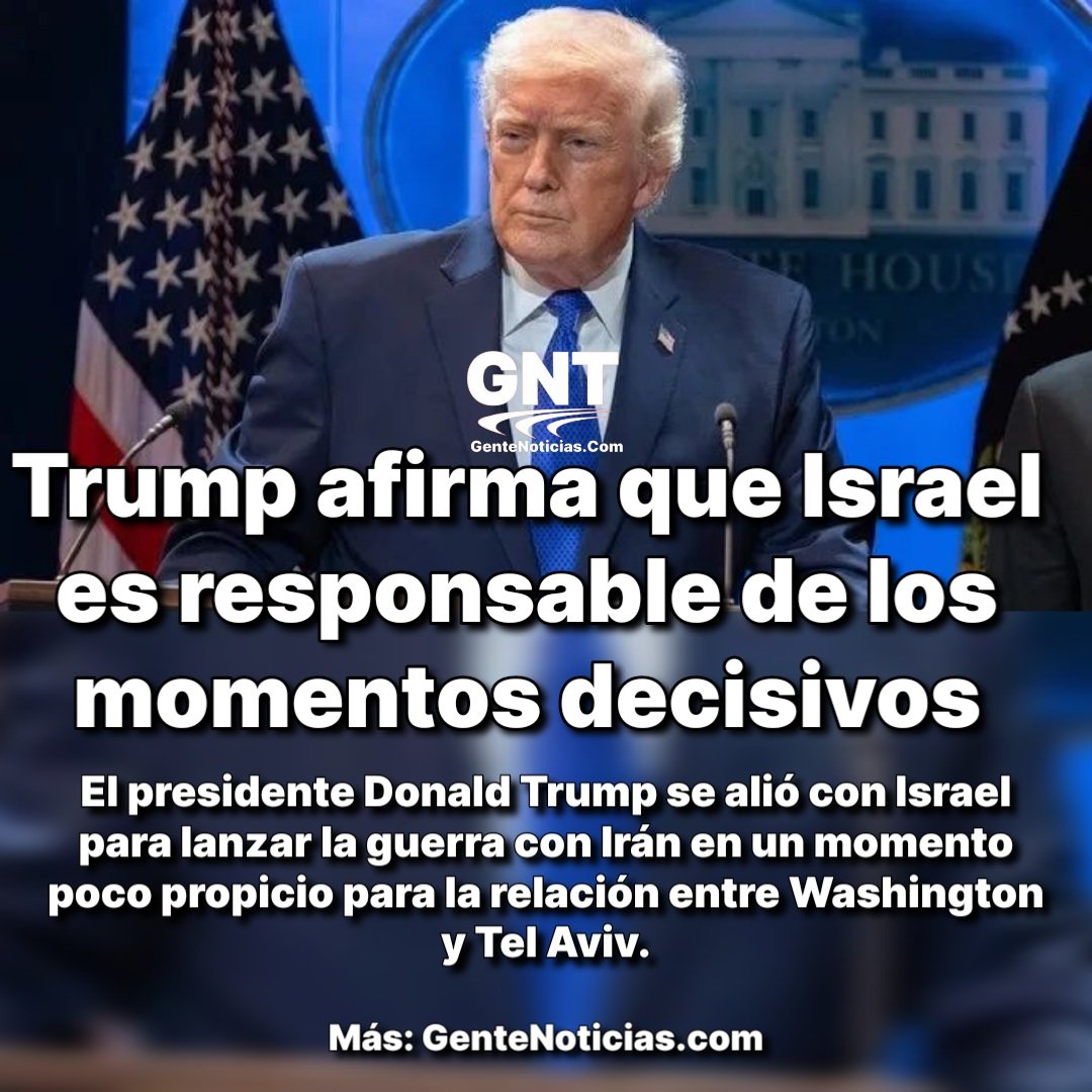 #Trump La administración ha insinuado que #Israel es el principal responsable de los momentos decisivos de la guerra, aunque las pruebas en ambos casos no son del todo claras.

Más: gentenoticias.com