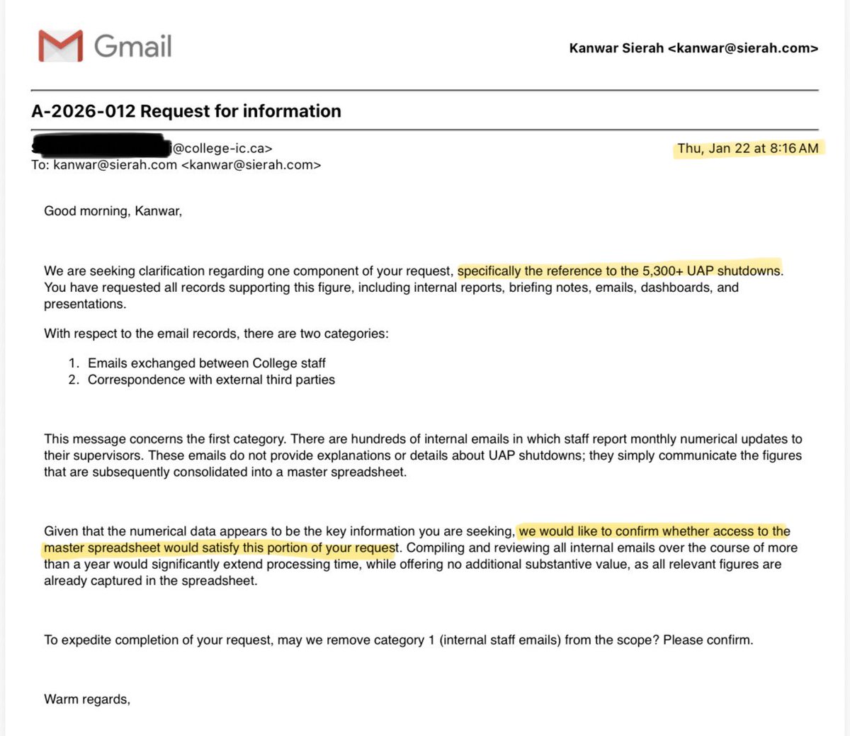 Kanwar Sierah, RCIC tweet media