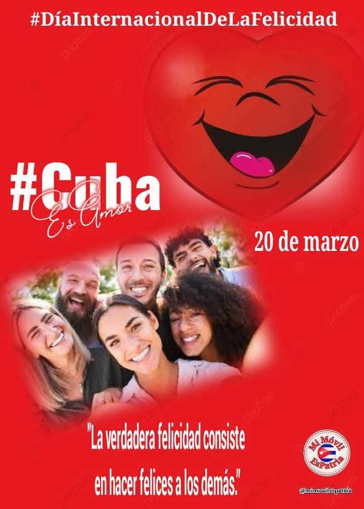 Sirva una taza de felicidad, bríndala sin reparo, y el mundo girará a tu favor. Hagamos viral el amor #CubaMined #PinardelRío
