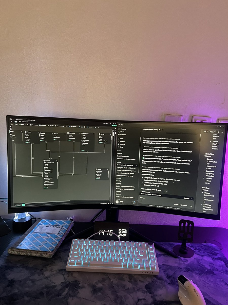 iam_daniiell's tweet photo. Haven’t used power BI in 3 months and decided to explore the changes today ..

Particularly Claude AI power bi integration via MCP…

And boy oh boy, this is mind blowing, i tried to do something that took me 4 hours in 9 minutes..

I’ll play with this more and make a video soon

#Datafam