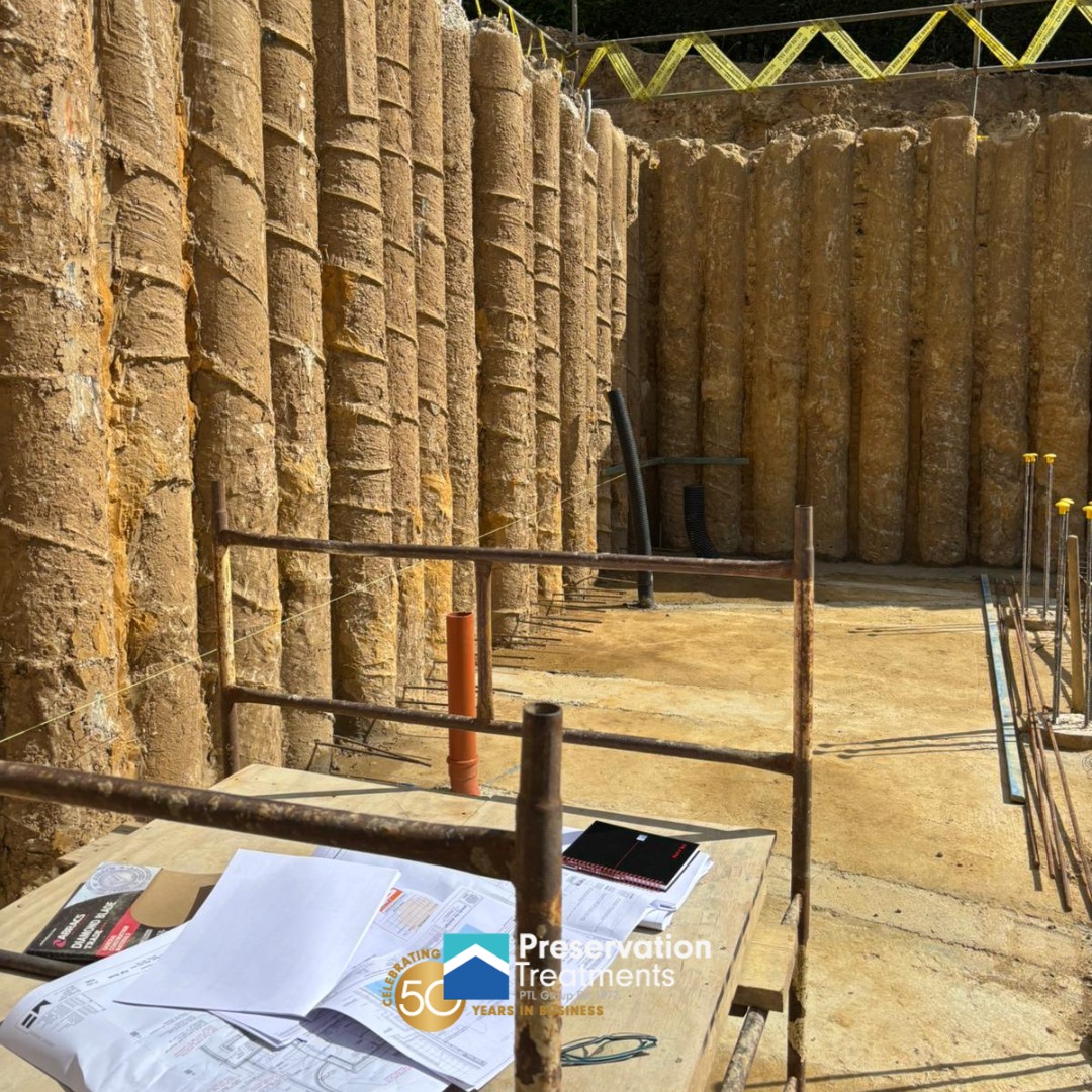 PresTreatments's tweet image. Our team prepared the groundwork and drainage in advance of carrying out Delta cavity drain membrane waterproofing works.

#Waterproofing #DeltaMembrane #PreservationTreatments #ConstructionLife #BasementWaterproofing