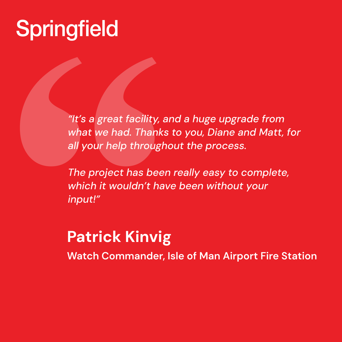 SpringfieldMod's tweet photo. We’ve recently completed and installed a new modular building for the fire service at Isle of Man Airport.

The facility replaces an existing training cabin and provides a practical, fit-for-purpose space to support day-to-day operations at the airport. https://t.co/kAlJNxPlpx