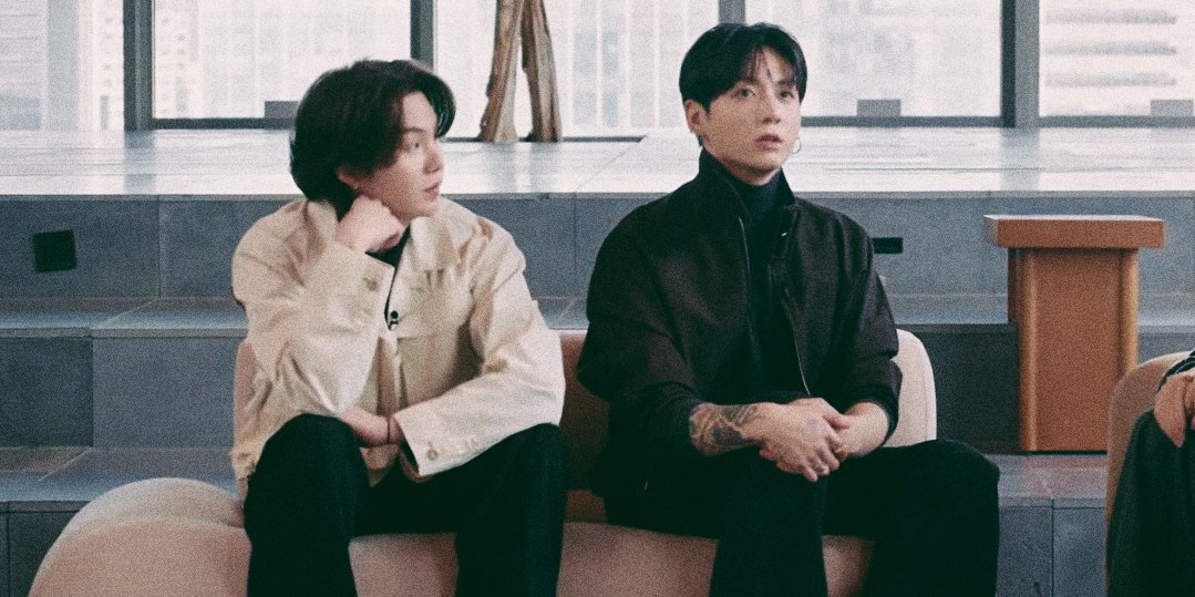 sucreyoongi's tweet photo. our precious boys. always listening intently to the other. https://t.co/lpcYrvMapa