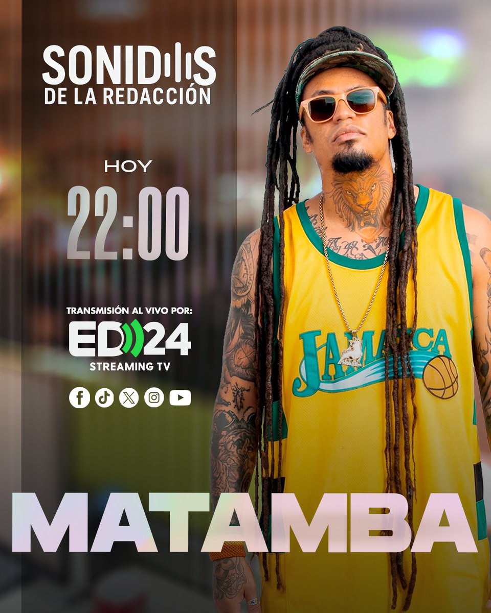 grupoeldeber's tweet photo. ¿Estás listo para conocer el lado más humano de Matamba? 🦁🙌
Hoy tenemos una cita imperdible en Sonidos De La Redacción.
📍 Por ED24 Streaming TV y todas las plataformas digitales de EL DEBER. 

#Matamba #SonidosDeLaRedacción #ELDEBER #ED24 #SDLRVIVO https://t.co/kZtlmtDCfw