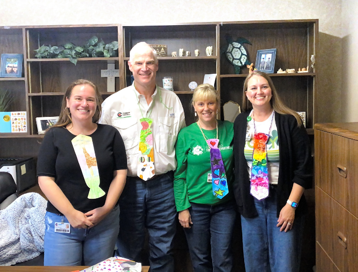 ConroeVisualArt's tweet photo. Conroe ISD Central Administration celebrates Big Art Day with "Art Ties Us Together" https://t.co/IZWBmmIoL9