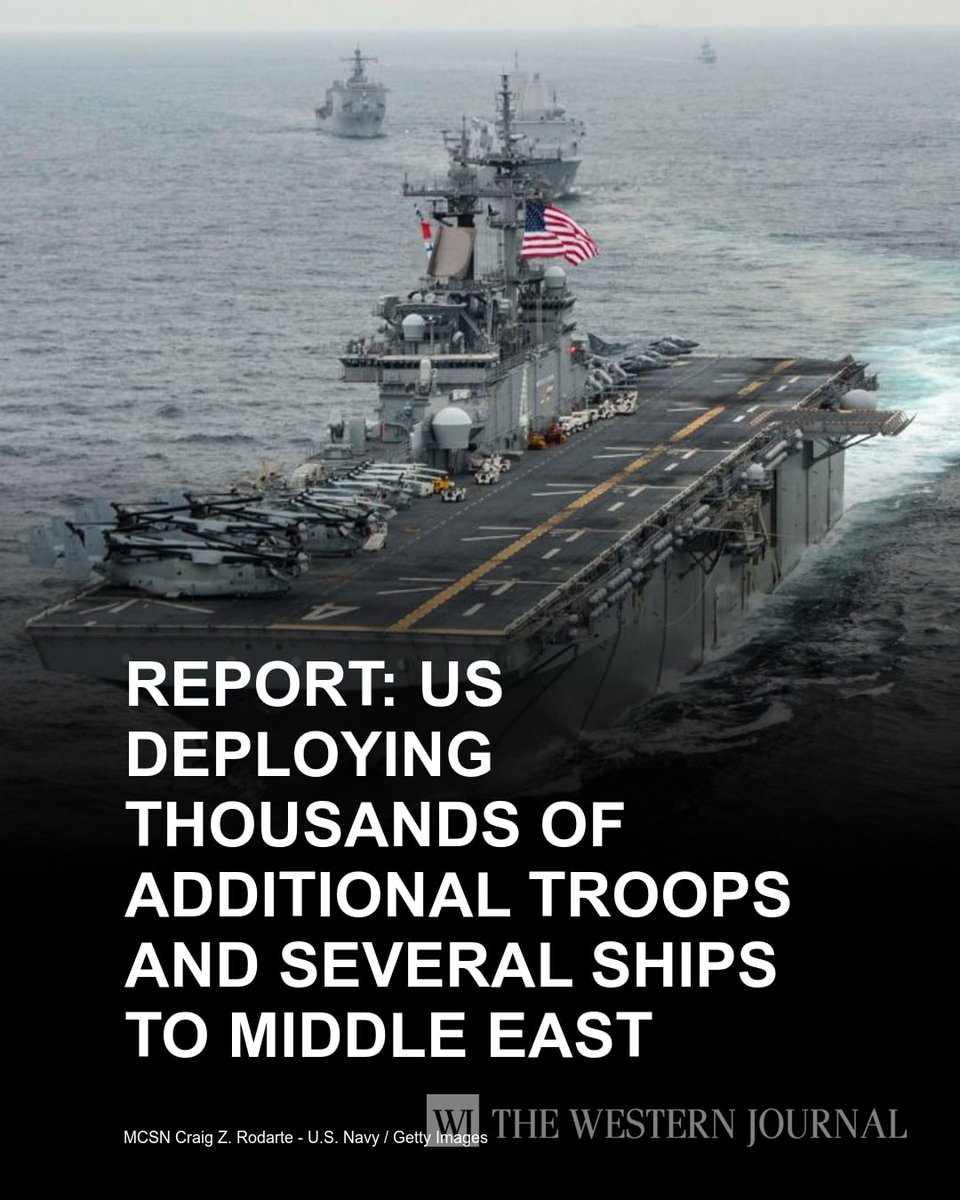 WesternJournalX's tweet photo. A San Diego-based naval force has deployed ahead of schedule, with one report saying its destination is the Middle East. A report posted to X said the USS Boxer was seen leaving its home port of San Diego, California, on Wednesday. A statement from the… https://t.co/6Ex9hKBieq https://t.co/8WxgAz2XGs