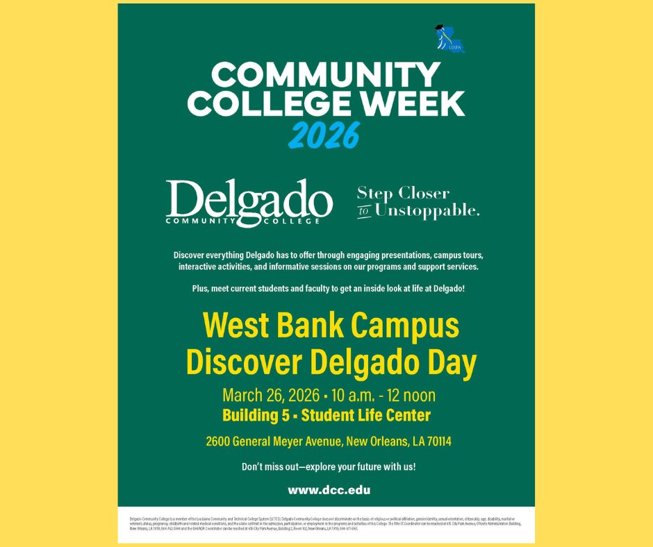 Delgado Library tweet media