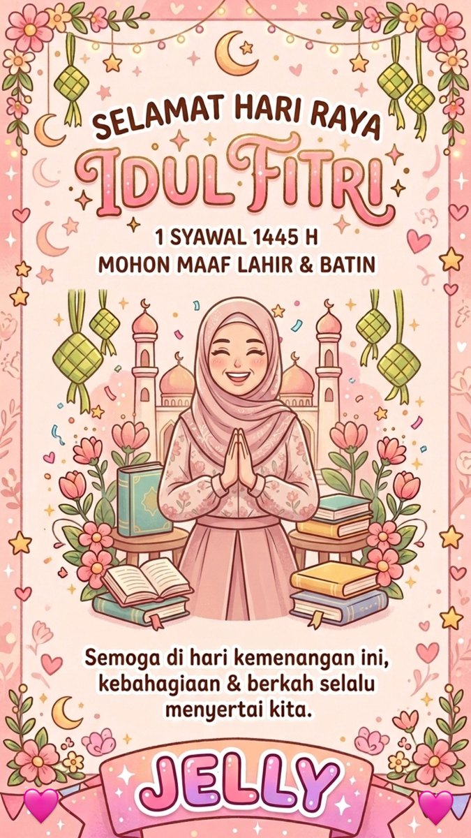 Jelly mengucapkan selamat lebaran🌙💫