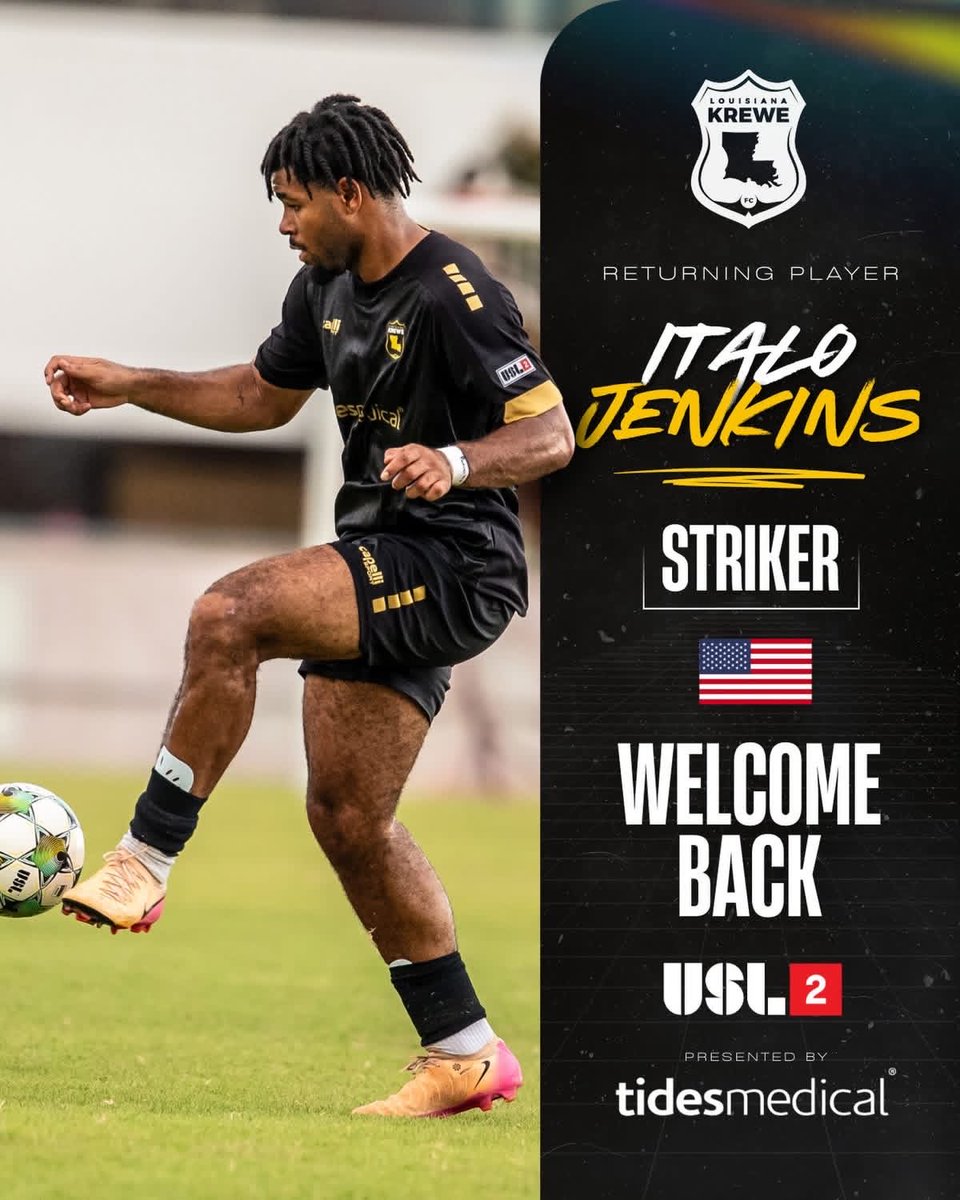 lakrewefc's tweet image. A key piece returns. 

Arriving last year, Italo quickly established himself as an important part of the Krewe attack, helping propel the team to a Top-16 finish in USL League Two.

#UptheKrewe #WeBeforeMe #USLLeagueTwo