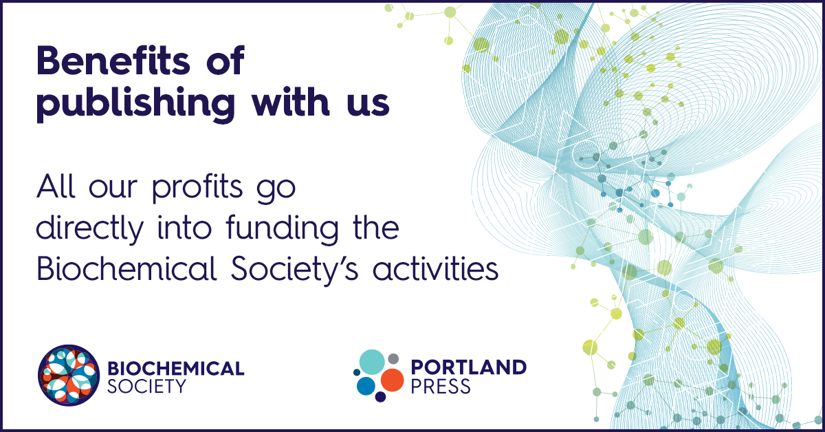 PPPublishing's tweet photo. As a Society publisher, we return all profits to the molecular bioscience community in support of @BiochemSoc’s charitable activities, contributing to their programme of events and training, grants and awards, and much more. Find out more https://t.co/FfGjPe9tmb https://t.co/q5ZUkUwfNR
