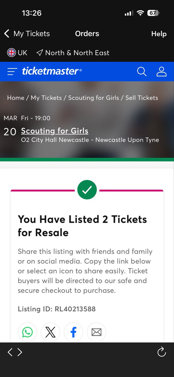 warrenpine's tweet photo. Had a family emergency 
I’ve got these for sale £20 a ticket. 
#scoutingforgirls https://t.co/oB0tgttgTj