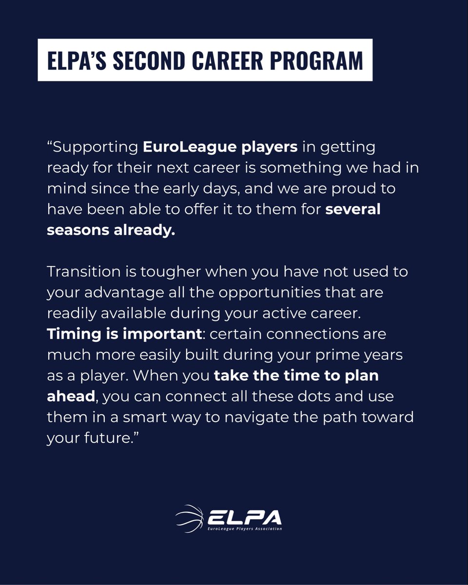 the_ELPA's tweet image. Next in our “Meet the Team” series: Beatriz Roca!

From guiding pro athletes through career transitions to building their “Future Self” vision, Beatriz leads ELPA’s Second Career Program.

#ELplayers #MeetTheTeam