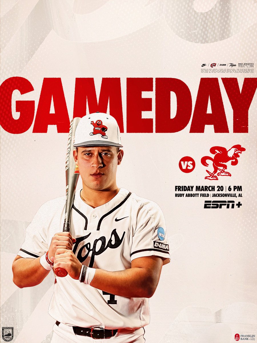 Gameday vs. the Gamecocks ⚔️

🆚 Jax State 
⌚️ 6 PM CT
📍 Jacksonville, AL
🏟️ Rudy Abbott Field 
📺 <a href="/ESPNPlus/">ESPN+</a> | bit.ly/4bTyT4K
📡 <a href="/varsitynetwrk/">Varsity Network</a> | bit.ly/VarsityNet
📊 <a href="/StatBroadcast/">StatBroadcast</a> | bit.ly/4bmXnDx
🎟️ Tickets: bit.ly/4uEkX5Z