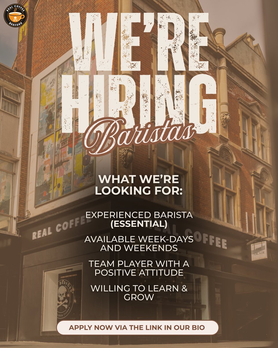 RealCoffeeBeds's tweet photo. We’re Hiring ☕️✨

Join the Real Coffee family and be part of a team that’s passionate about great coffee and great vibes.

Apply now, we’d love to hear from you ⤵️

🔗 | https://t.co/5KkGO4XtSf https://t.co/MDCg1lzj6R