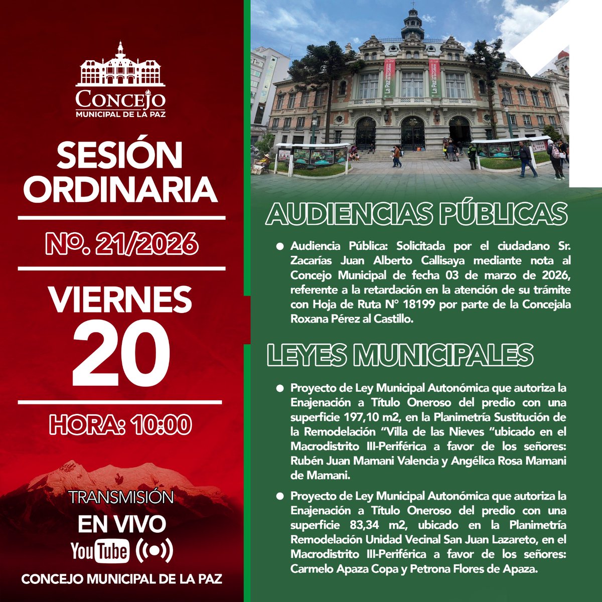 Concejo Municipal de La Paz tweet media