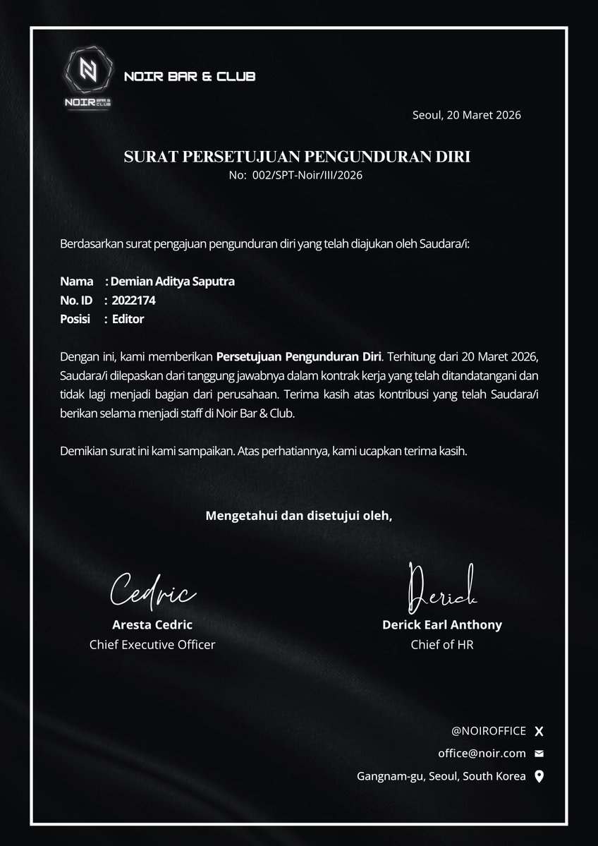 Noir Office. HIRING STAFF tweet media