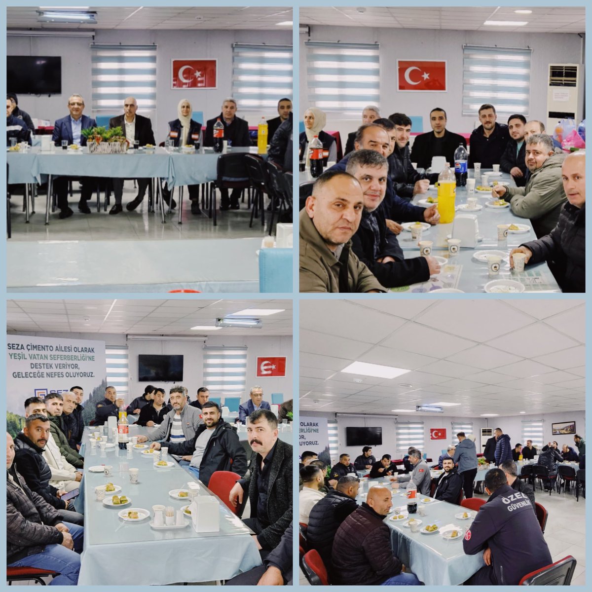 SezaCimento's tweet photo. Bayramın birlik ve dayanışma ruhunu fabrikamızda çalışma arkadaşlarımızla birlikte yaşadık.

Büyük ailemizle gerçekleştirdiğimiz bayramlaşma programı, samimi anlara sahne oldu.

Tüm çalışanlarımızın ve ailelerinin bayramını kutlar, sağlık ve huzur dolu bayramlar dileriz. https://t.co/pEiojybcbw