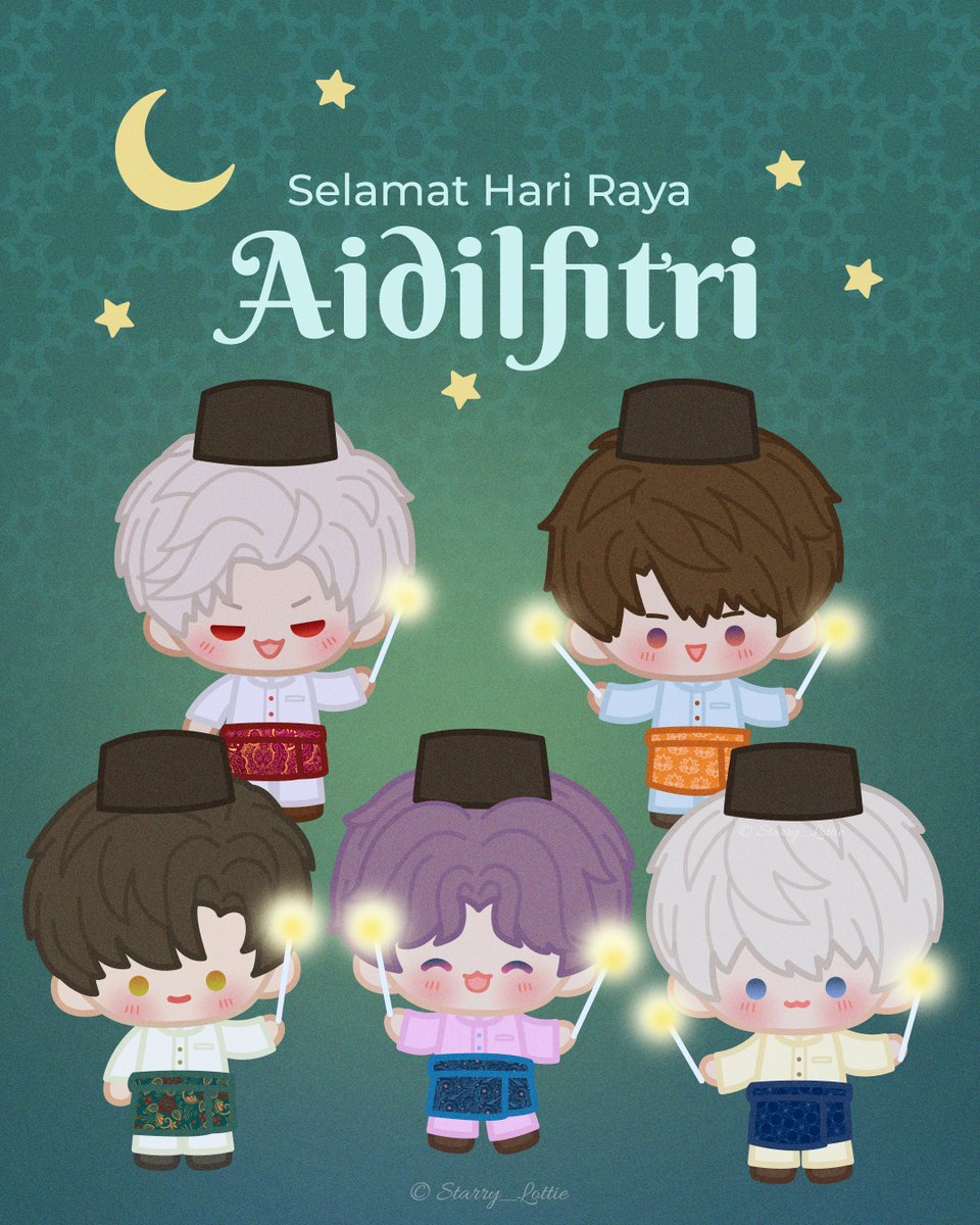 Eid mubarak 🎆 May everyone have a blessed &amp; peaceful celebration ✨ Selamat Hari Raya semua 😚💛💚

#LoveandDeepspace