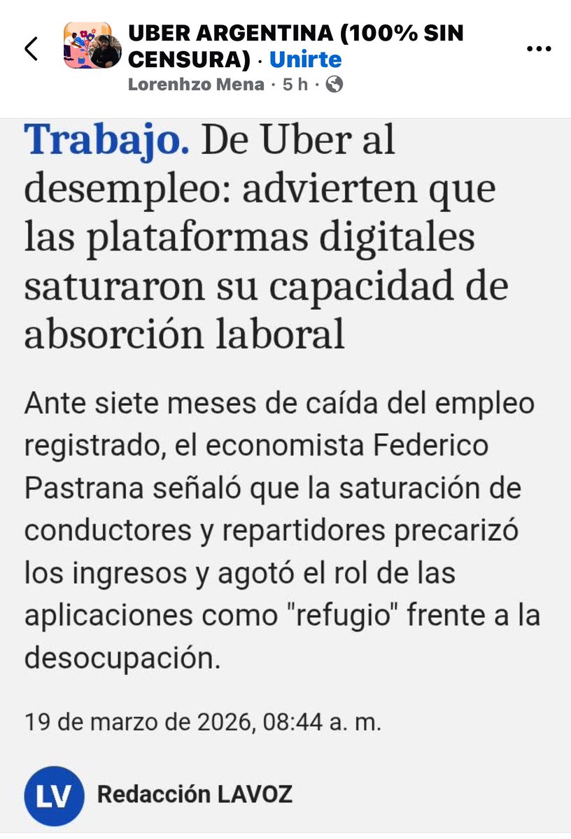 Por qué me salen grupos de Uber en fb? Ni idea
Ahora, que manga de møgolicxs pensando que el mercado se regula solo 🤣🤣🤣