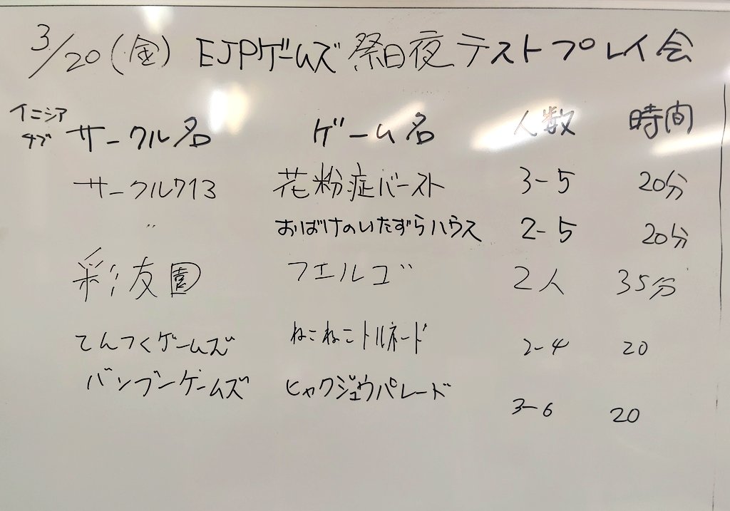 ボドトレ|EJPテストプレイ会 tweet media