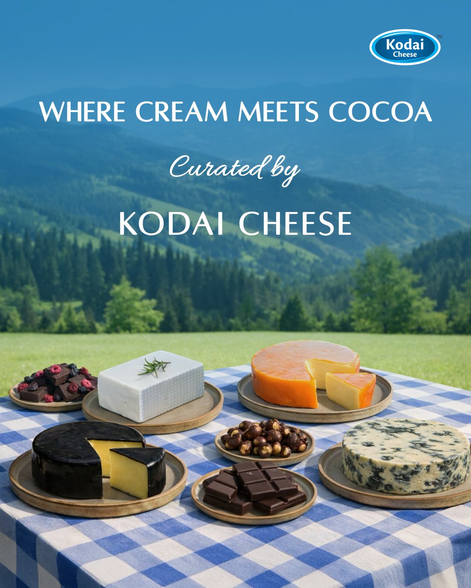 KodaiCheese's tweet photo. Where cream meets cocoa, indulgence finds balance.
Each Kodai pairing is crafted to surprise, contrast, and elevate every bite
#kodaicheese #cheese #chocolate #cheesepairing https://t.co/voLJOsG5AX