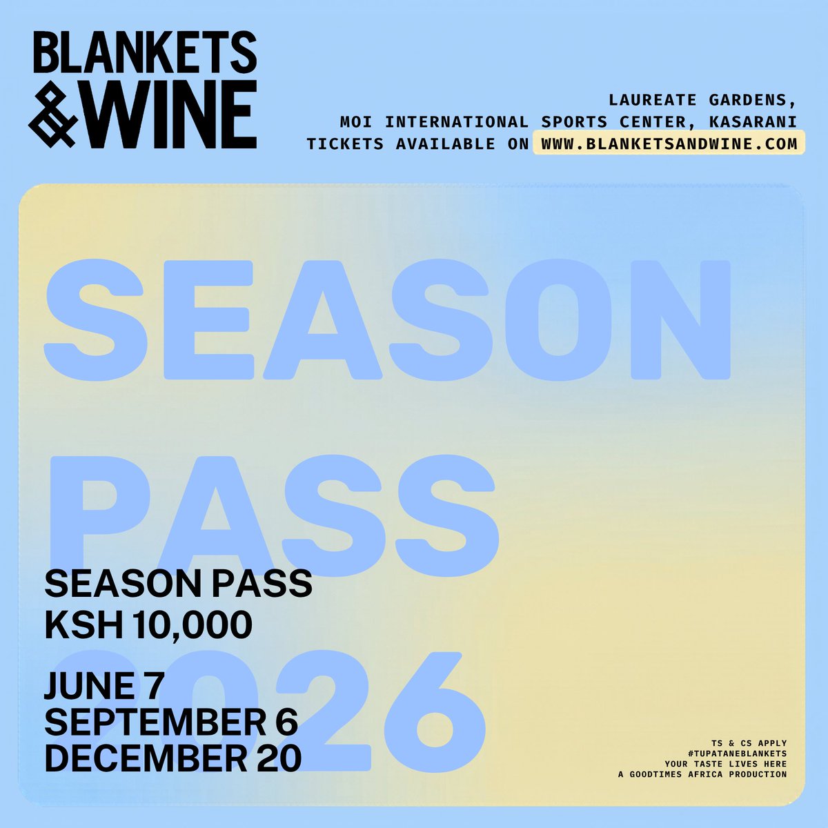 blanketsandwine's tweet image. You know… #itsalwaysagoodtime at #blanketsandwine 😎🔥
2026 is already shaping up to be one for the books. And if you’re doing it right, you’re not waiting till the last minute. 🙌🏽

Do yourself a favour, secure your Season Pass ticket early and and let the rest fall into place…