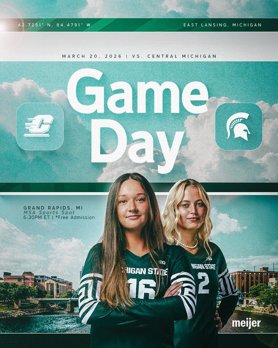 Spring has sprung! 🌱🏐

🆚: Central Michigan
⌚️: 6:30PM ET
📍: MSA Sports Spot
🎟️: Free Admission