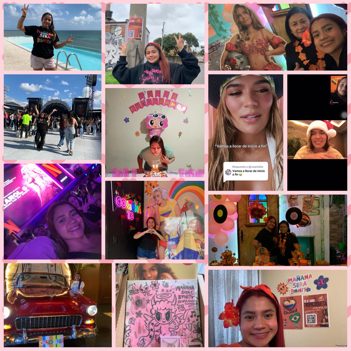 Dia 30: una foto tuya siendo el mas Fan🎉
Como raro no pude escoger una sola jajajaj
Reina gracias x ser inspiración <a href="/karolg/">LABICHOTA</a> ♾️🤍 siempre Contigo💪🏽🩷
#30DiasConKarolG
 #KarolG