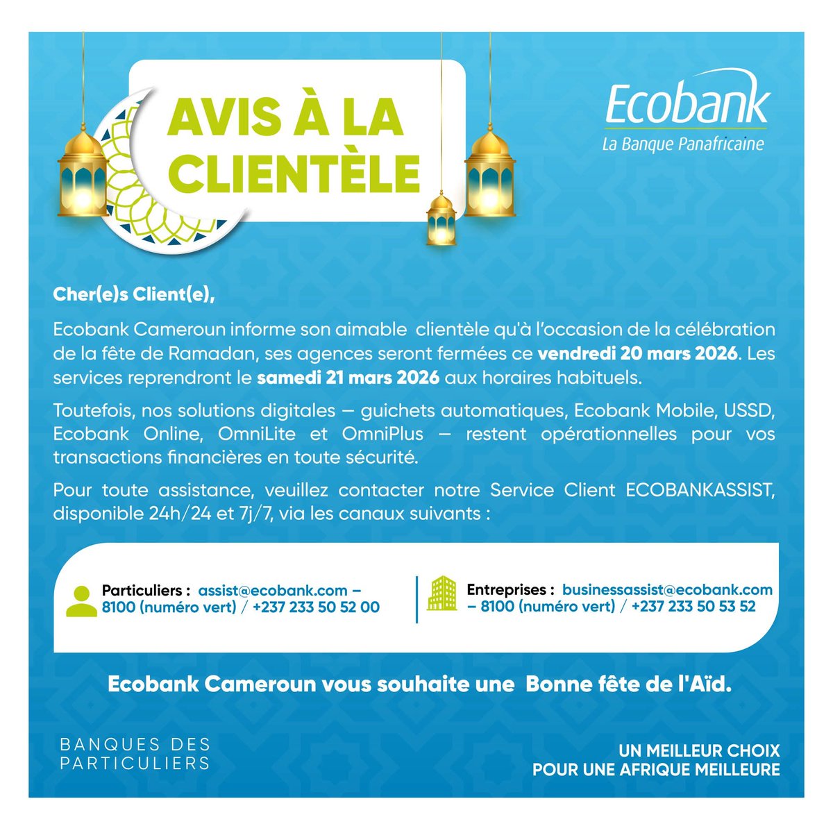 Ecobank Cameroun tweet media