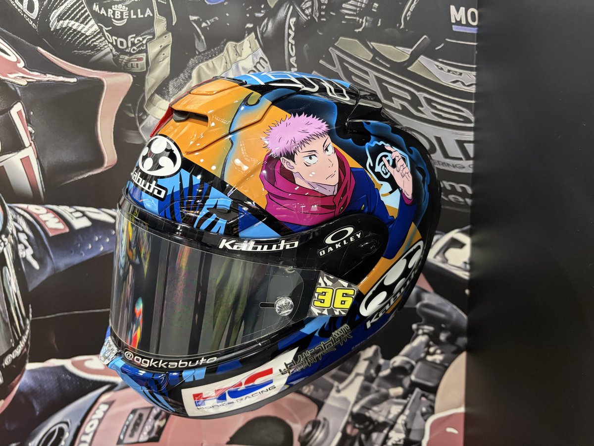ikahenkoban's tweet image. これも驚いたなぁ〜
今までのバイク界隈では考えられない旬コラボ
準備期間を考えたらもはや未来予知クラス
#呪術廻戦
#Kabuto