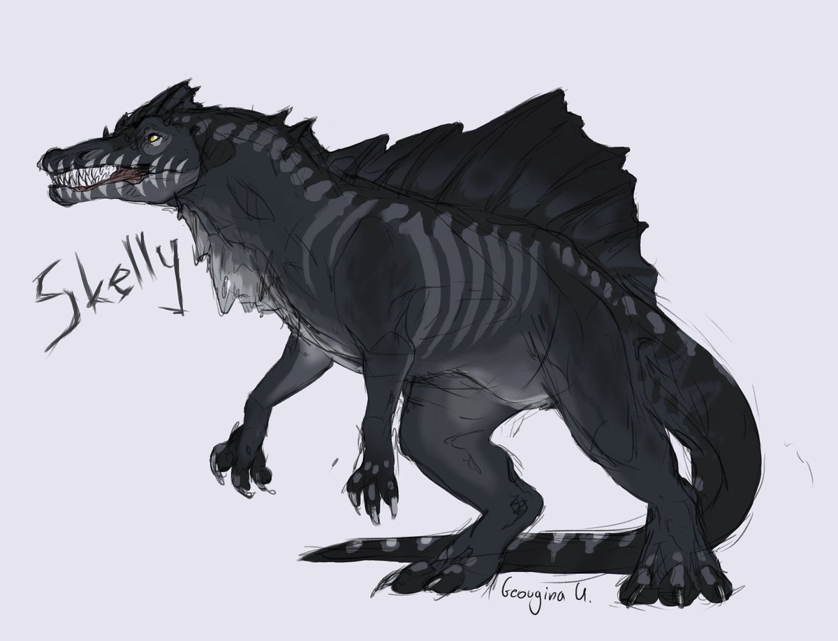 Kuro_Frei's tweet photo. @MilliTainyou You're so good with drawing dinos so here comes Skelly! :3 https://t.co/KpiTxMgjf8