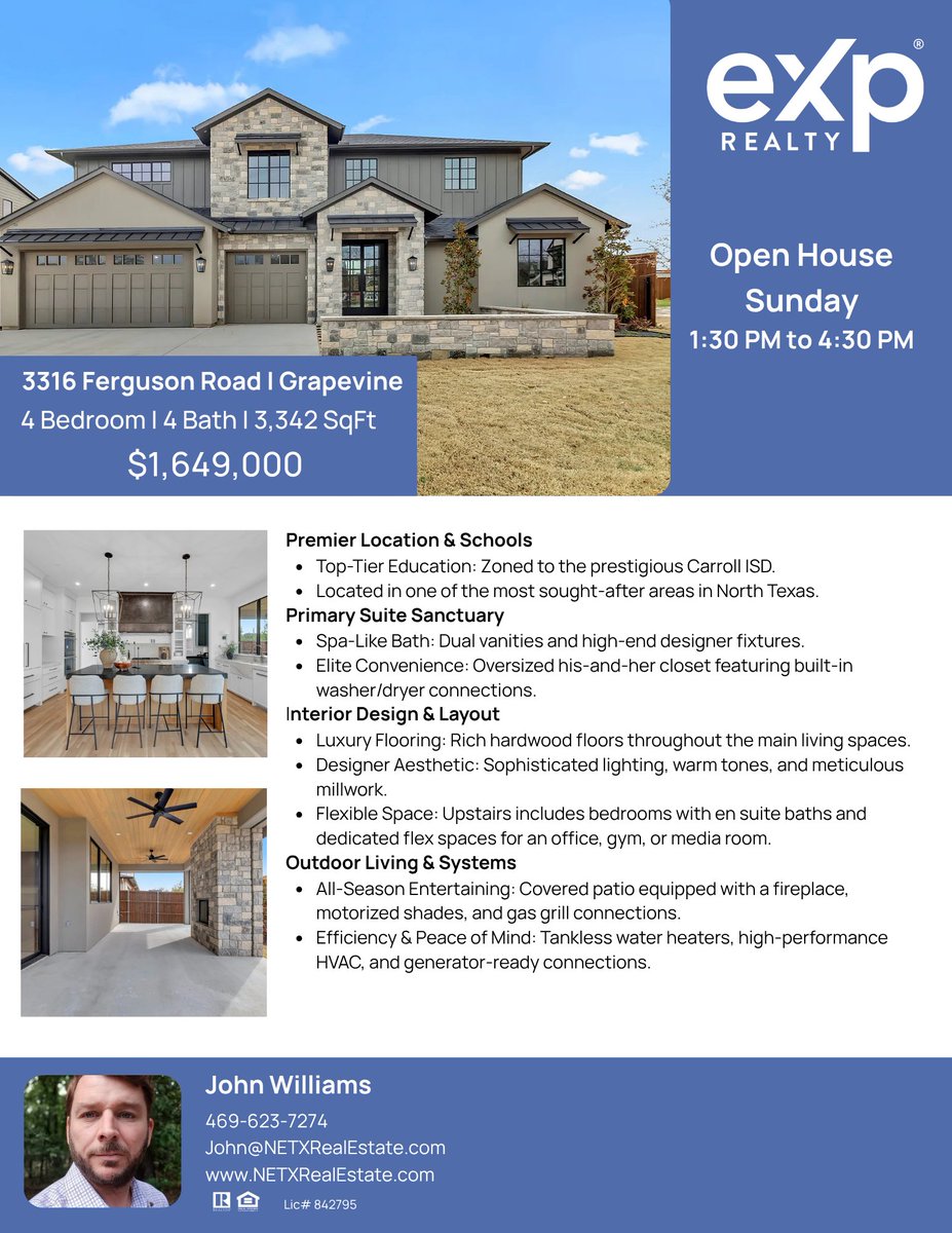 JohnWRockwall's tweet photo. #openhouse | #grapevine | #sundayfunday

This weekend I'll be at the exclusive Ferguson Place Subdivision in Grapevine, TX Hosting this VPG Builders custom home.  This is one of the only move-in ready new construction luxury homes under $2MM located in Grapevine.

Come see it! https://t.co/hkf2WGvcNW