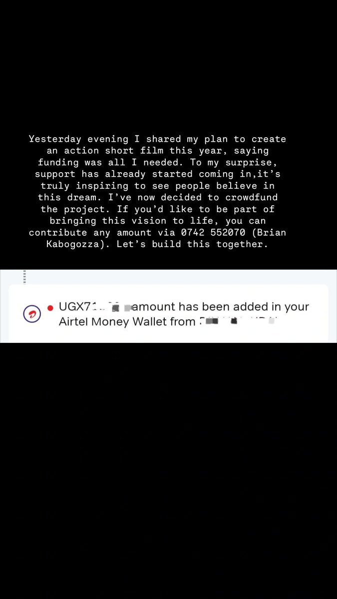 Started with a dream, now backed by belief. Let’s make this film happen 🎬✨
#MakingUgFilmsFamous