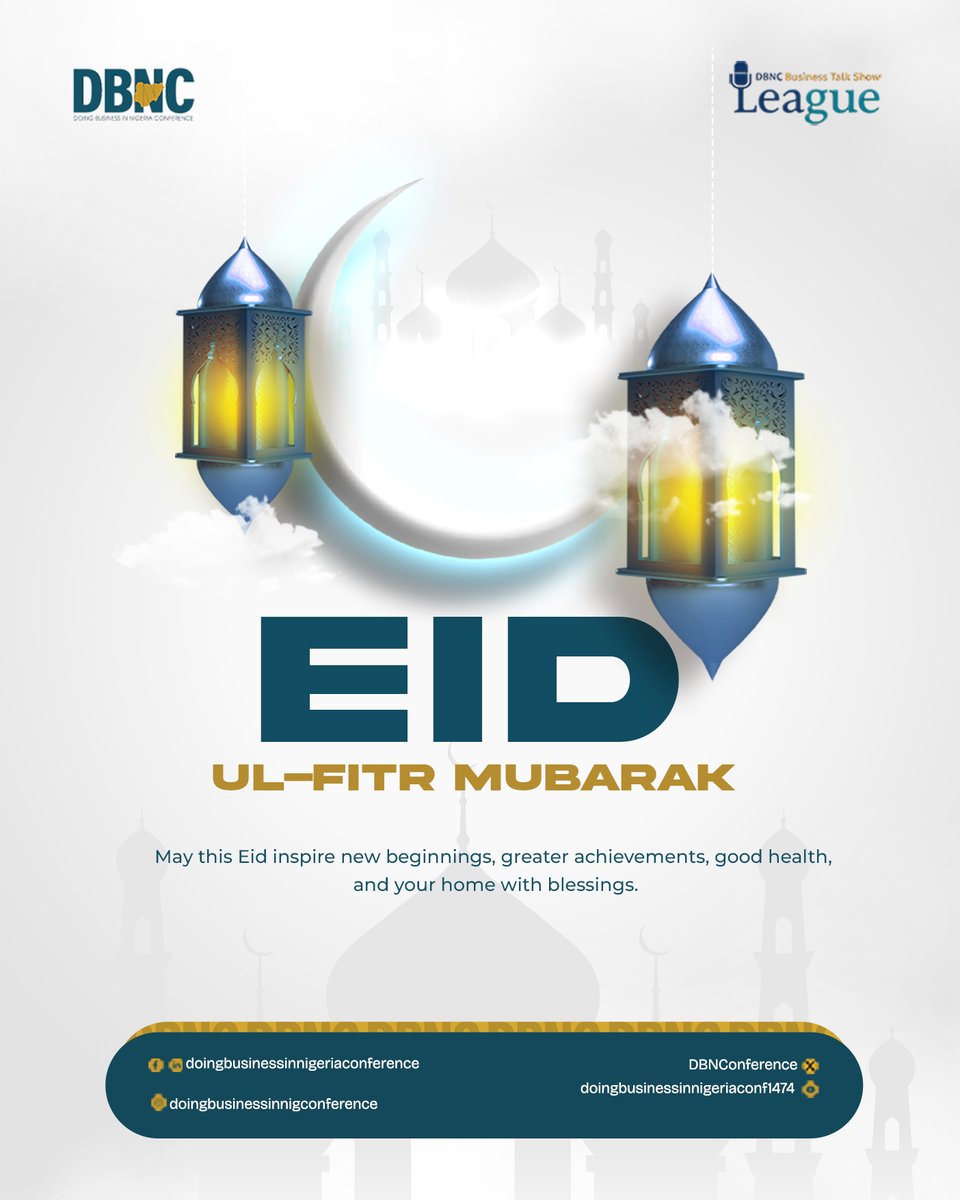 DBNConference's tweet photo. As we celebrate this season of reflection, gratitude, and renewal, we extend our warmest wishes to our community. May this Eid bring peace to our hearts, clarity to our vision, and renewed strength to keep building, innovating, and leading beyond boundaries.
#DBNC2026 #EidMubarak https://t.co/wGvgG03AmX