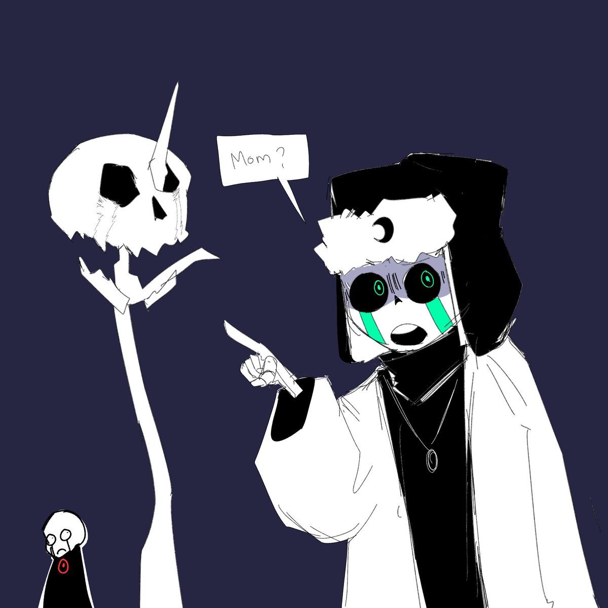milo_cally's tweet image. My Roblox avatar is Crescent, and I see a skull similar to Killer sans lol 

#Crescentsans #Killersans #nightmarexkiller